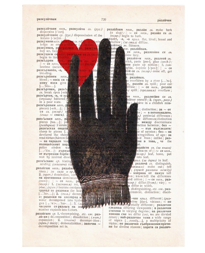 hand with heart print