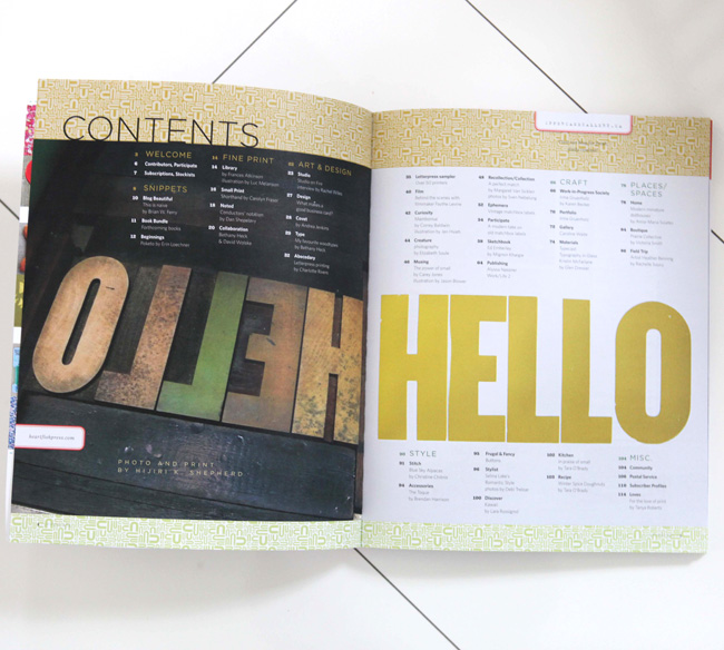 UPPERCASE magazine spread