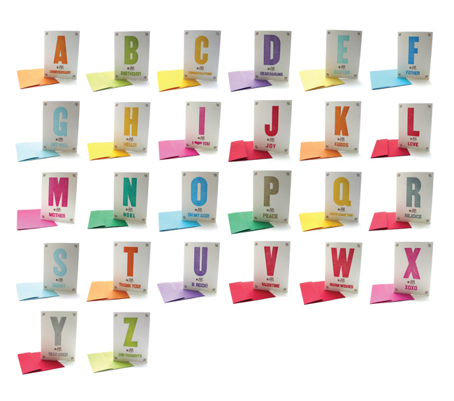 Alphabet Greeting Cards