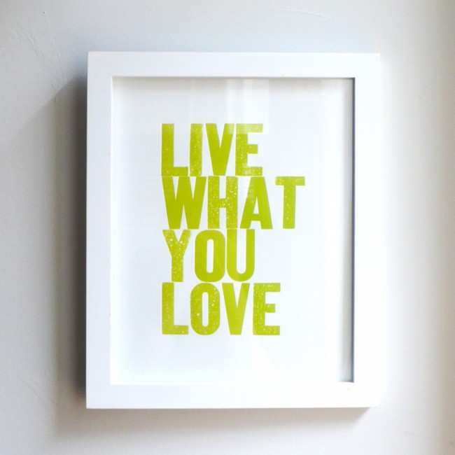 Live What You Love Yellow Green