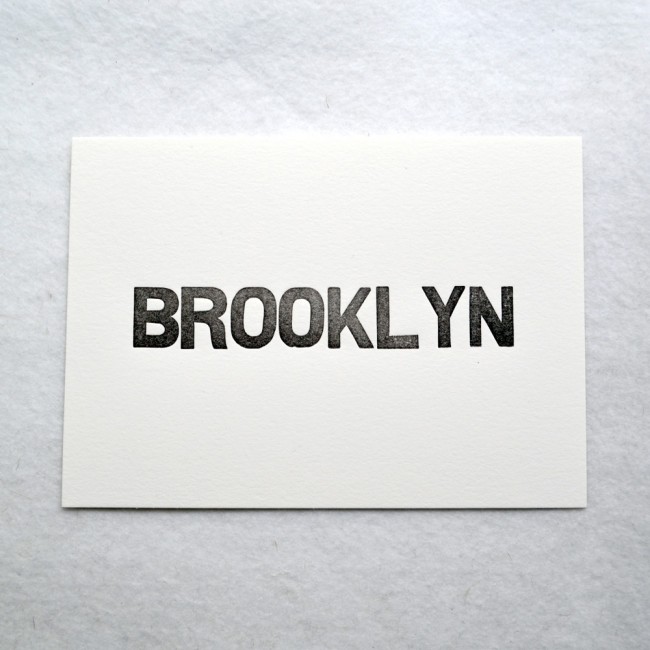 Brooklyn Letterpress Print