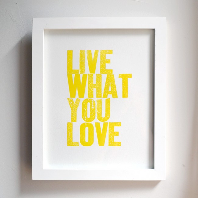 Live What You Love yellow