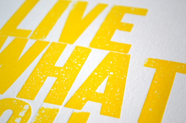 Live What You Love yellow