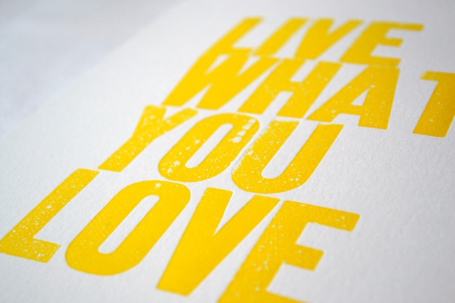 Live What You Love yellow